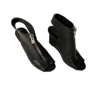 Nine West Leather Wedge Booties